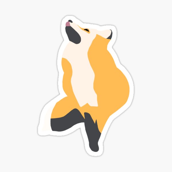 Simple Fox Looking Up 2 Sticker
