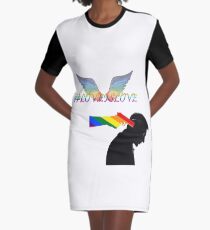 #LoveIsLove Graphic T-Shirt Dress