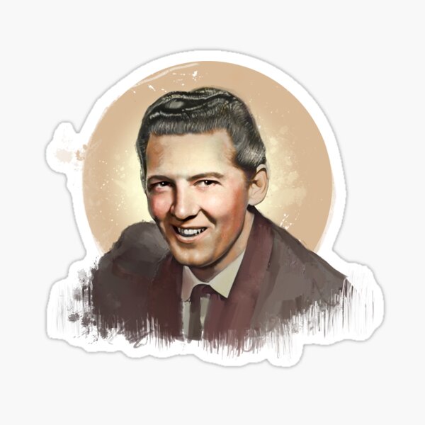 “JERRY LEE LEWIS - Famous comedian Portraits " Sticker for Sale by