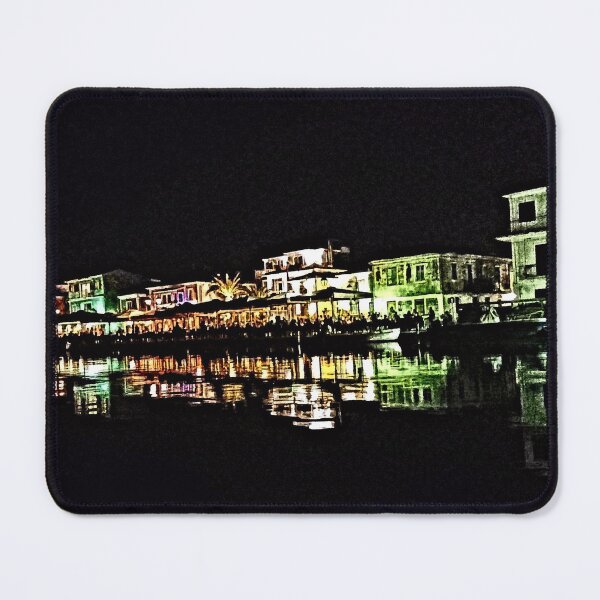Item preview, Waterfront by night, Lefkada Town, paint effect designed and sold by paulboizot.
