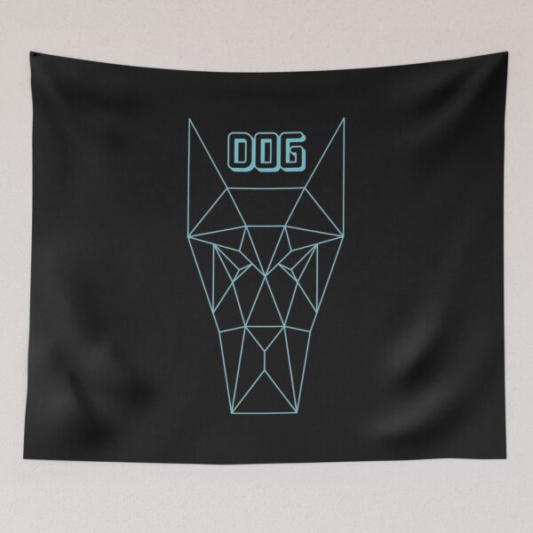 Item preview, geometric dog designed and sold by capotees.