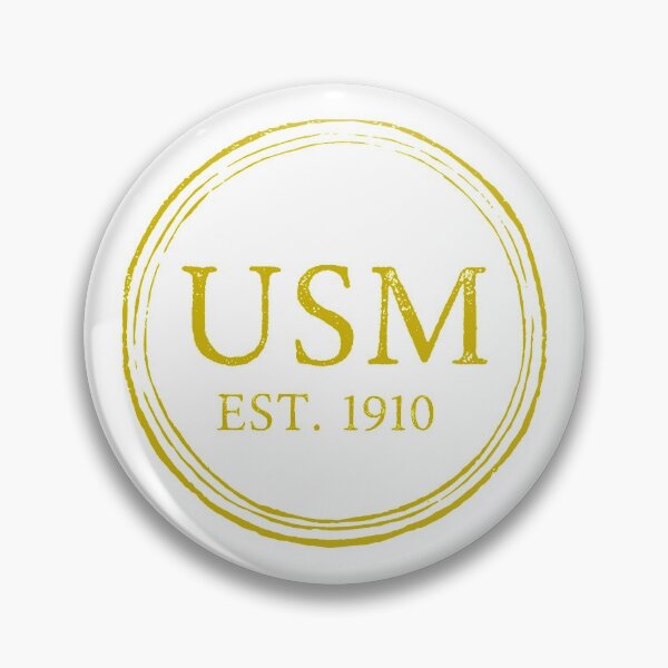 Item preview, Gold USM Logo Sticker  designed and sold by Briley Newcomb.