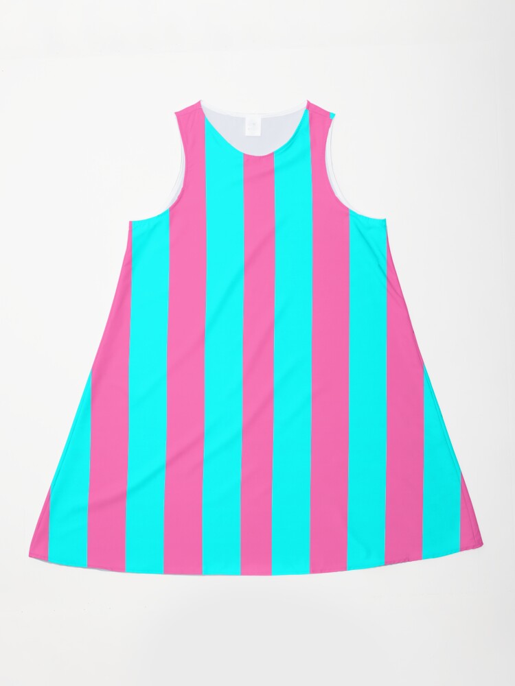 pink and blue striped dress Erica Pink Striped Short Dress | Women's Clothing main image 0