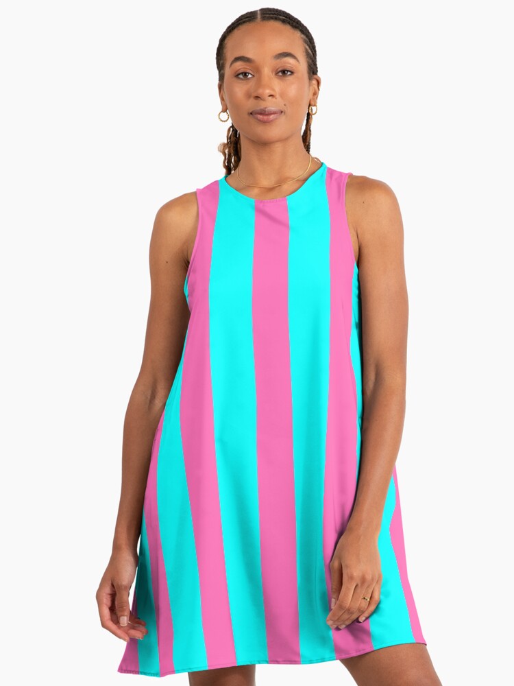 pink and blue striped dress Old Navy main image 1