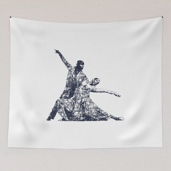 Item preview, Dance couple 1 - Blue ink designed and sold by WietskeWelten.