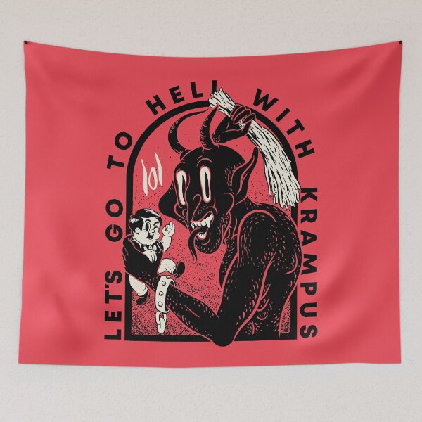 Artikelvorschau, Weihnachtspullover - Krampus - Lets go to Hell with Krampus | Krampusnacht Xmas Devil Occult Meme Evil Santa Memes Austrian Frech Böse Kinder Antisanta Funny LOL Hässlich Holiday Funny New Year 2022 entworfen und verkauft von Any Color Designs.