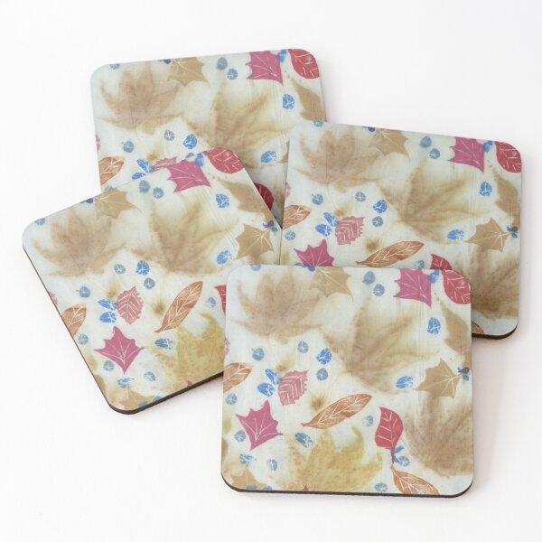 Item preview, Ecoprint of Acer with Indigo with Block Printing designed and sold by LymphomaLass.