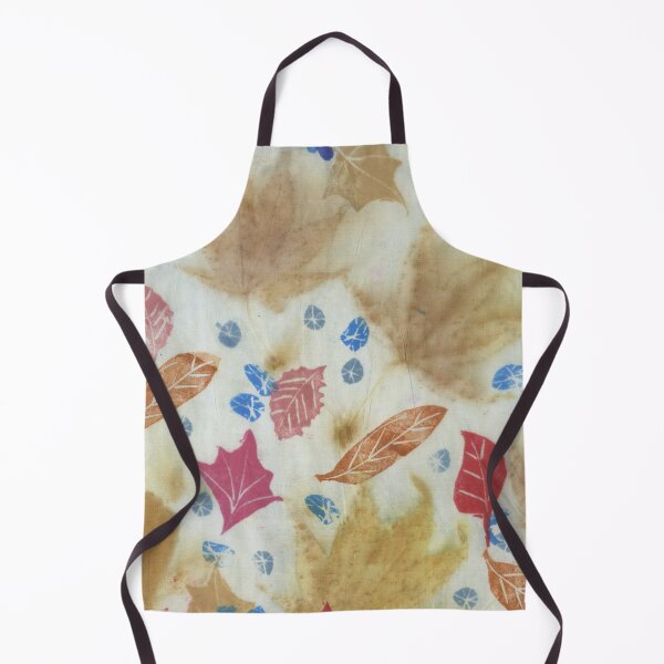 Item preview, Ecoprint of Acer with Indigo with Block Printing designed and sold by LymphomaLass.