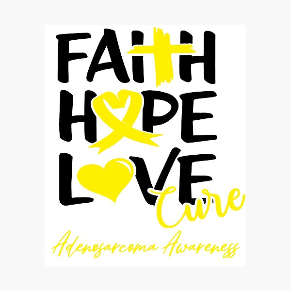 Item preview, Faith Hope Love Cure Adenosarcoma Awareness designed and sold by Grooffos.