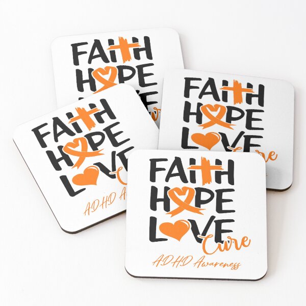 Item preview, Faith Hope Love Cure ADHD Awareness designed and sold by Grooffos.