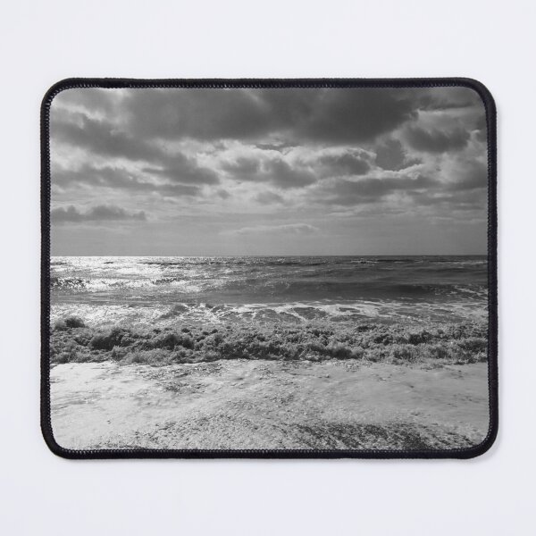 Item preview, Waves and clouds, windy day, Camber Sands, monochrome designed and sold by paulboizot.
