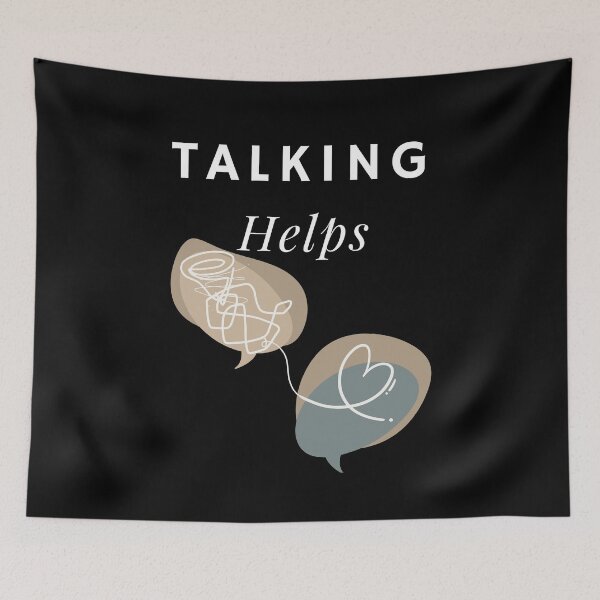 Item preview, Talking Helps Mental Health Awareness designed and sold by BeBraveStore.