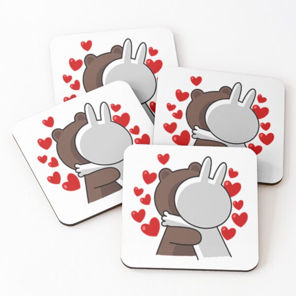 Item preview, Adorable brown bear and cony love  designed and sold by HugJen.