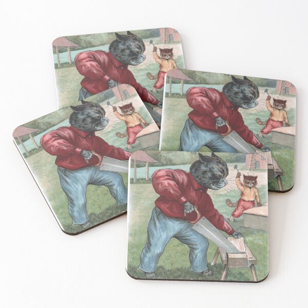 Item preview, Daddys Little Helper by Louis Wain designed and sold by karwilberevivalcollection.