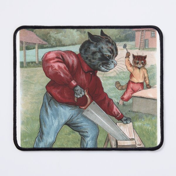 Item preview, Daddys Little Helper by Louis Wain designed and sold by karwilberevivalcollection.