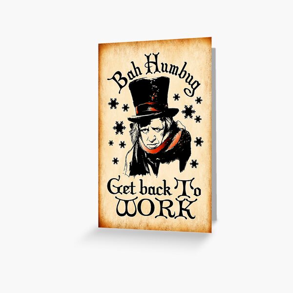 Item preview, Bah Humbug Ebenezer Scrooge Work Antique Finish Christmas Design designed and sold by phutball.