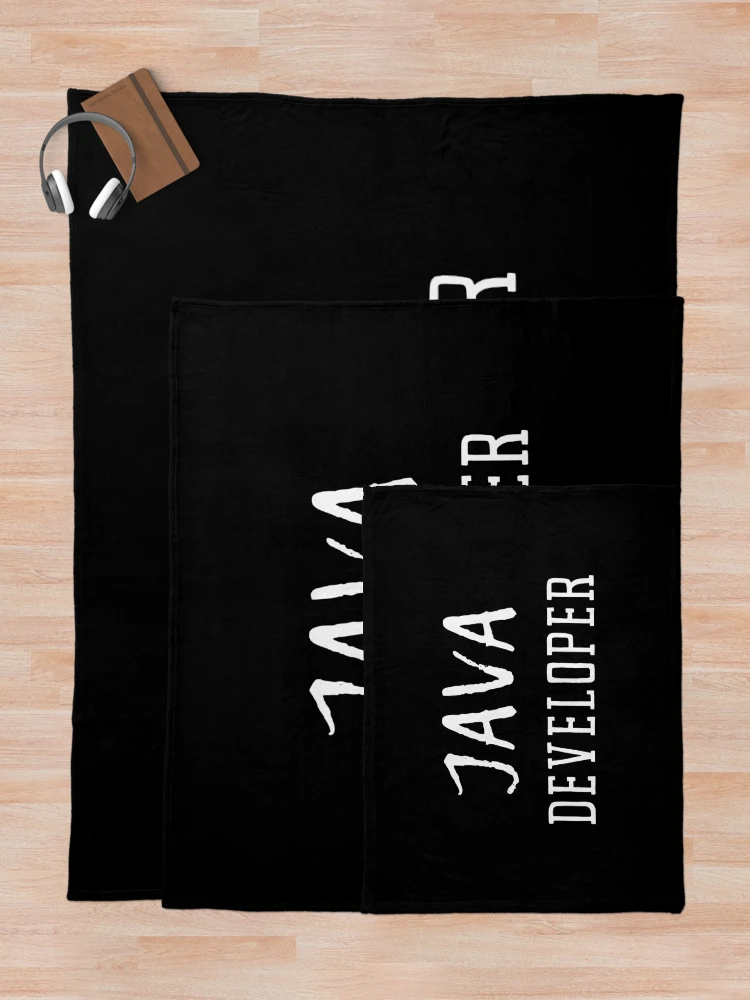 Thumbnail 5 of 6, Throw Blanket, Java Developer designed and sold by trendingatees.