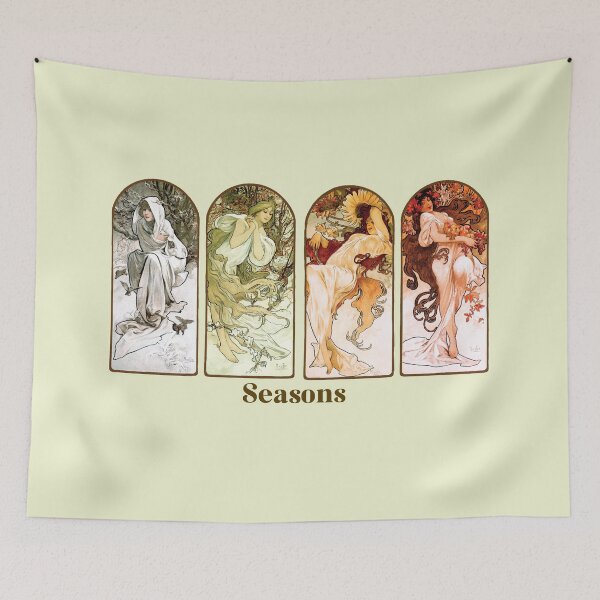 Item preview, The Seasons (1897) by Alphonse Maria Mucha. designed and sold by theartsycamper.