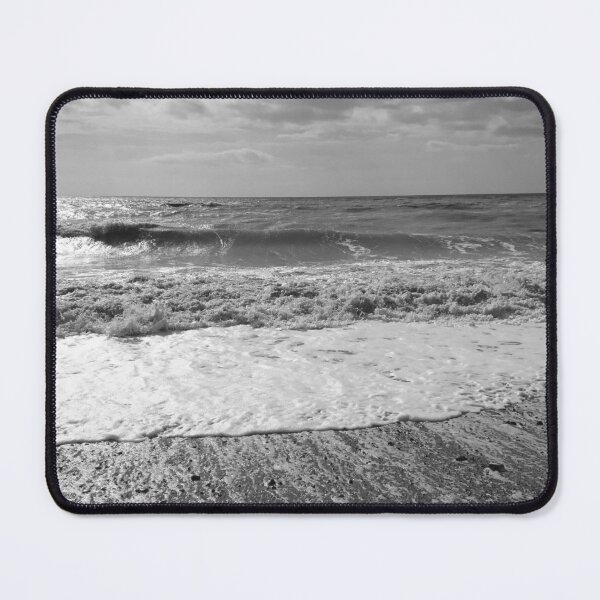 Item preview, Waves and foam at the beach, Camber Sands, monochrome designed and sold by paulboizot.