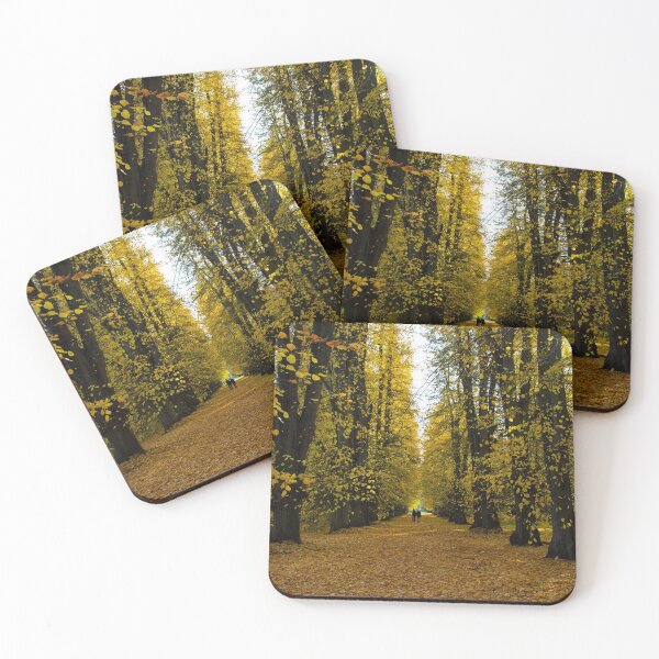 Item preview, Couple strolling along an autumn, tree-lined alley designed and sold by Michael Brewer.