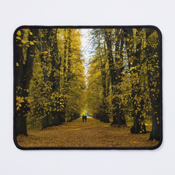 Item preview, Couple strolling along an autumn, tree-lined alley designed and sold by Michael Brewer.