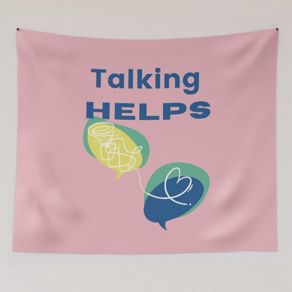 Item preview, Talking Helps Mental Health Awareness designed and sold by BeBraveStore.