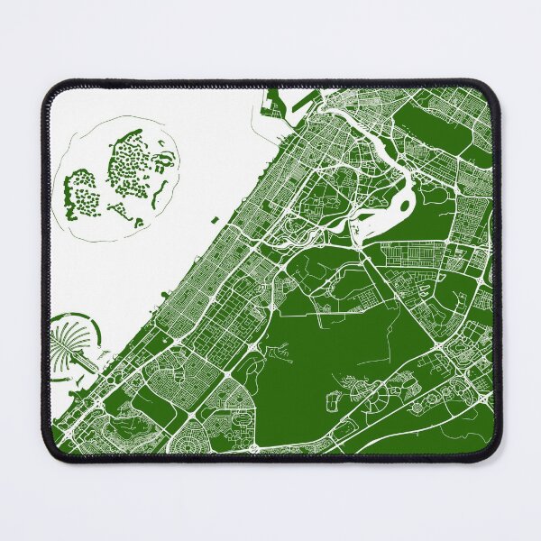 Item preview, Dubai, UAE, City Map - Green designed and sold by helloadventure.