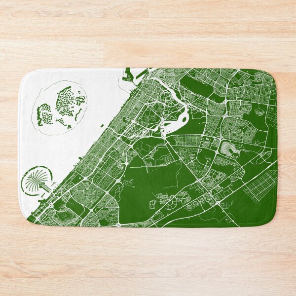 Item preview, Dubai, UAE, City Map - Green designed and sold by helloadventure.