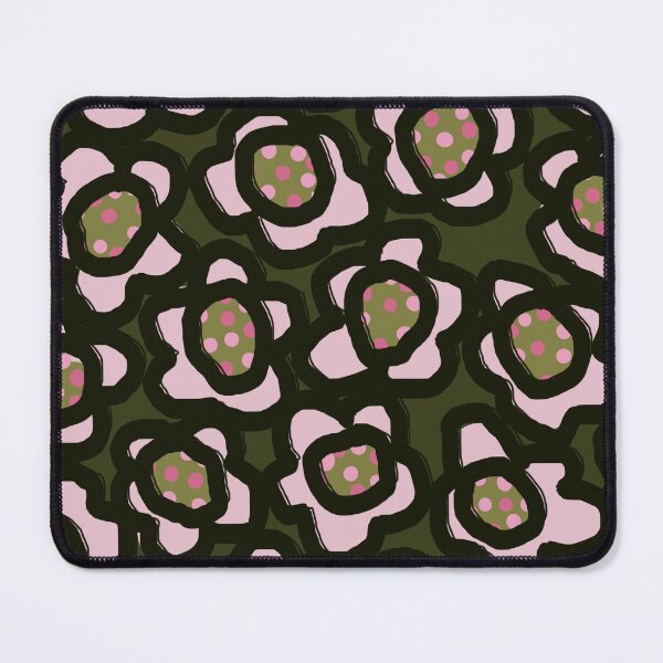 Item preview, Cozzy Abstract Scandinavian Floral Pattern in Pink and Green designed and sold by Deutschic.