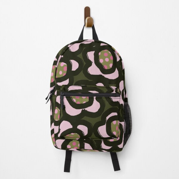 Item preview, Cozzy Abstract Scandinavian Floral Pattern in Pink and Green designed and sold by Deutschic.