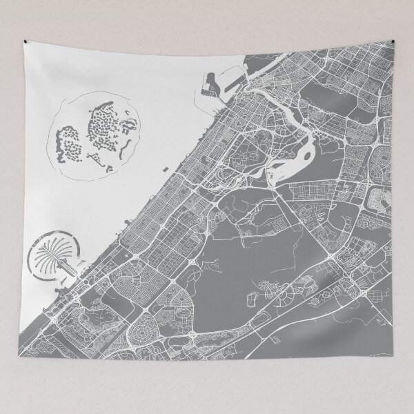 Item preview, Dubai, UAE, City Map - Grey designed and sold by helloadventure.