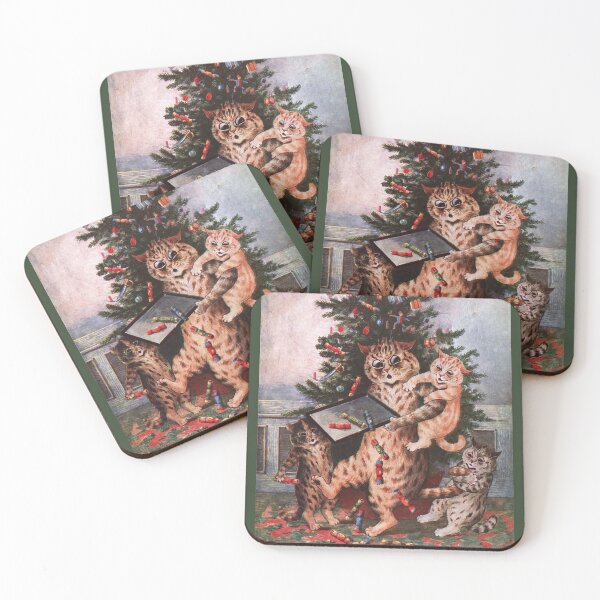 Item preview, Christmas-Time in Catland Louis Wain designed and sold by karwilberevivalcollection.