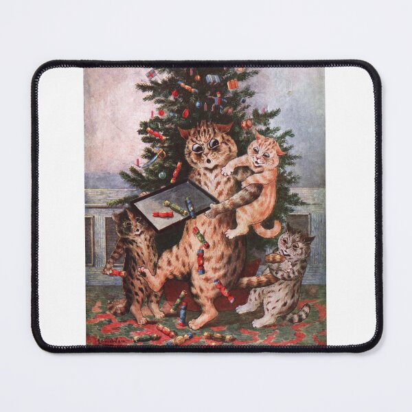Item preview, Christmas-Time in Catland Louis Wain designed and sold by karwilberevivalcollection.