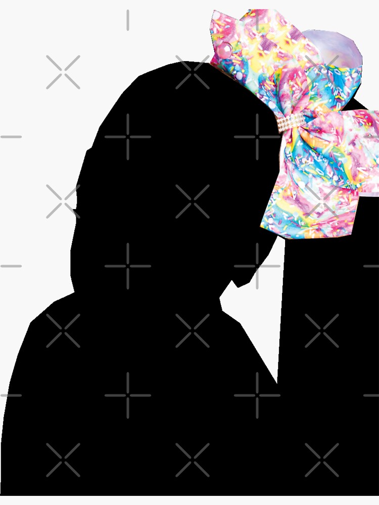 "JoJo Siwa Silhouette Bow" Sticker for Sale by hollybknowles | Redbubble