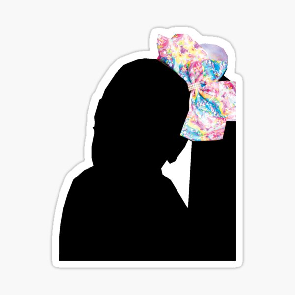 "JoJo Siwa Silhouette Bow" Sticker for Sale by hollybknowles | Redbubble