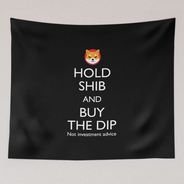 Item preview, Hold shib and buy the dip shiba inu cryptocurrency wt designed and sold by FuugoShop.