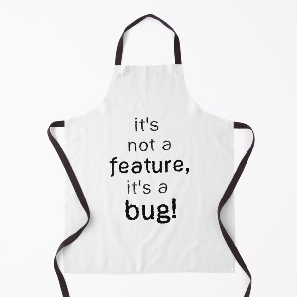 Item preview, QA Tester Not a Feature but a Bug no border black - Funny QA Tester Quotes designed and sold by Orloff.