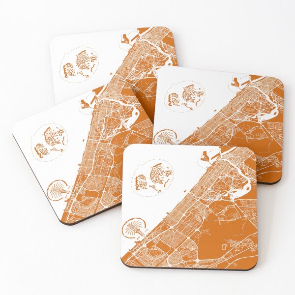 Item preview, Dubai, UAE, City Map - Orange designed and sold by helloadventure.