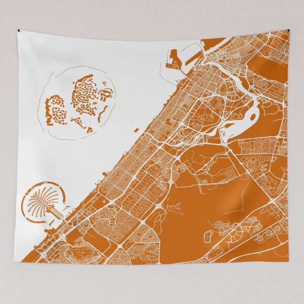 Item preview, Dubai, UAE, City Map - Orange designed and sold by helloadventure.