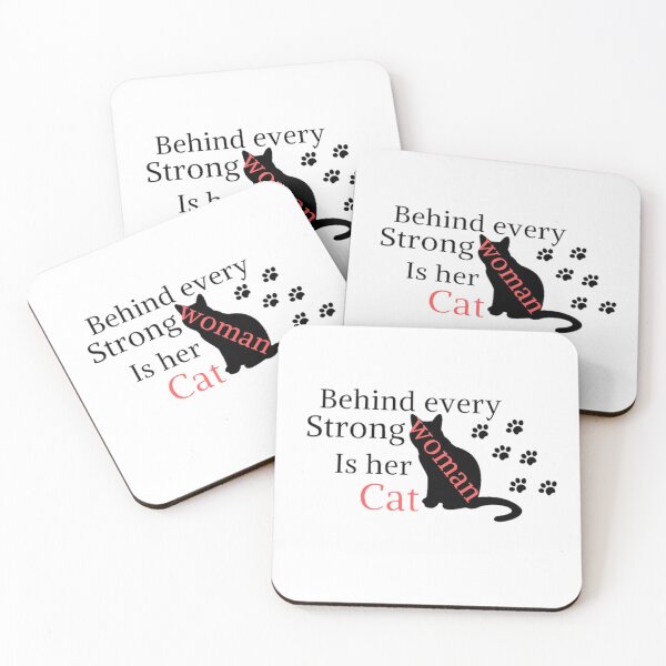 Item preview, Behind Every Strong Woman Is Her Cat, Gift for her, Funny Tee Gifts  designed and sold by Special-Art1.
