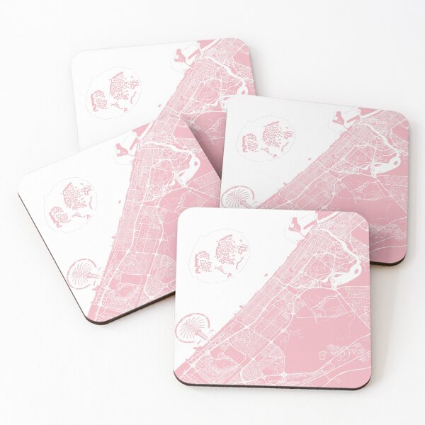 Item preview, Dubai, UAE, City Map - Pink designed and sold by helloadventure.