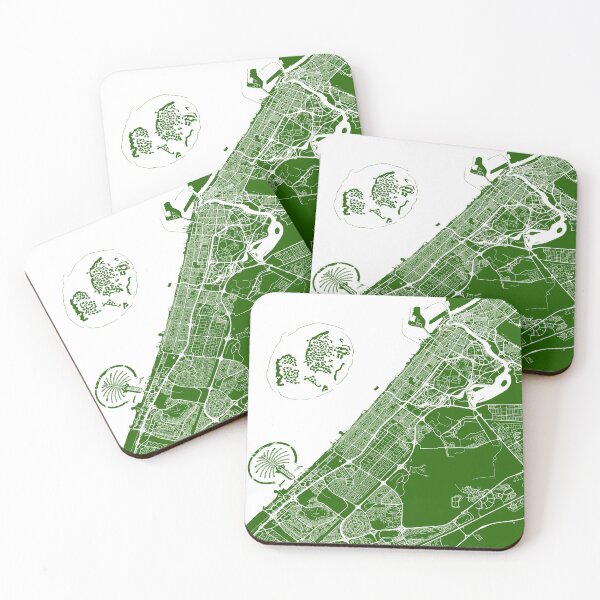 Item preview, Dubai, UAE, City Map - Green designed and sold by helloadventure.