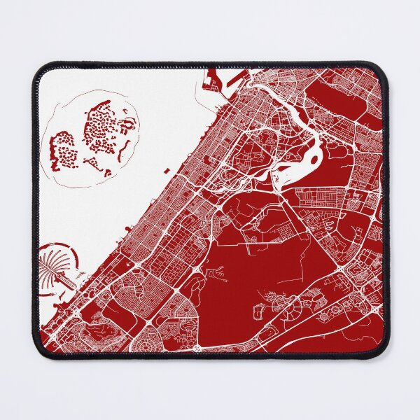 Item preview, Dubai, UAE, City Map - Red designed and sold by helloadventure.