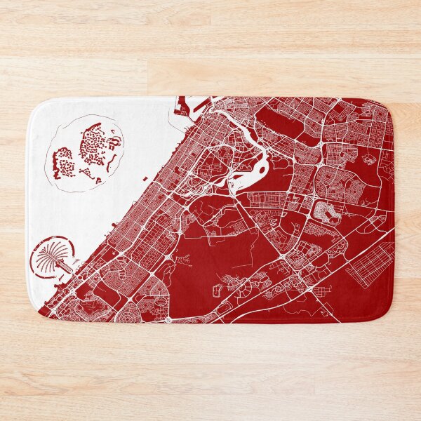 Item preview, Dubai, UAE, City Map - Red designed and sold by helloadventure.