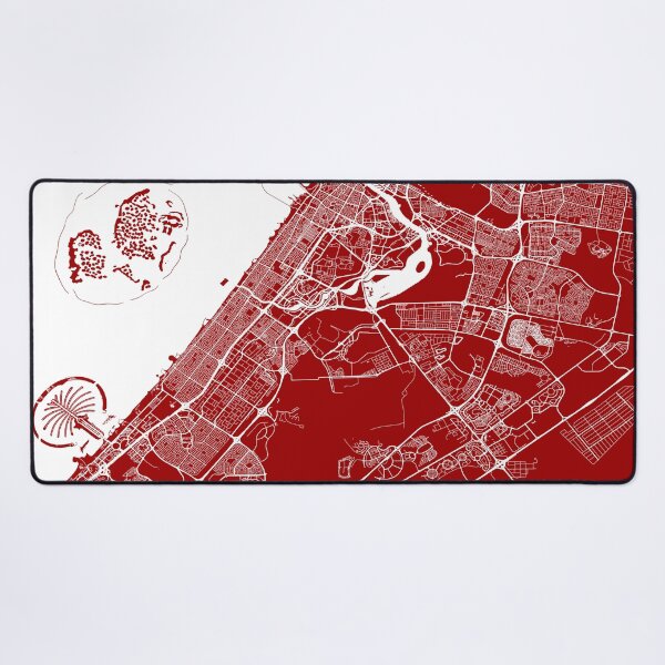Item preview, Dubai, UAE, City Map - Red designed and sold by helloadventure.