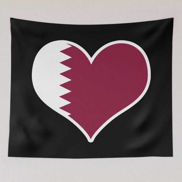 Item preview, Qatar Flag Heart designed and sold by PKHalford.