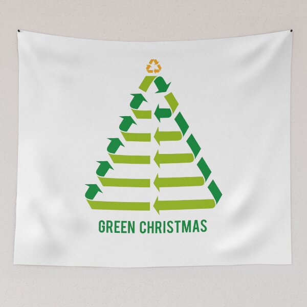 Item preview, Christmas tree with recycling signs, recycle symbol designed and sold by beakraus.