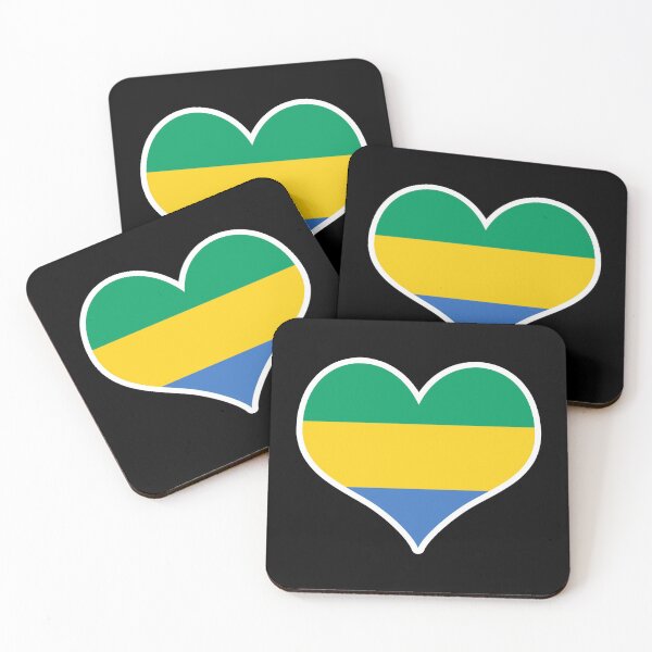 Item preview, Gabon Flag Heart designed and sold by PKHalford.