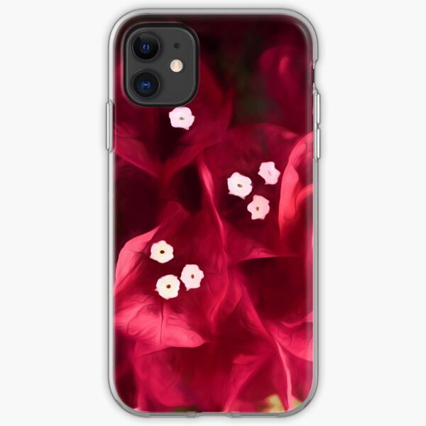 Red Bougainvillea Flowers iPhone Soft Case