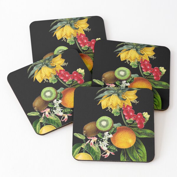 Item preview, Flowers and fruits exotic pattern designed and sold by PG Illustration.